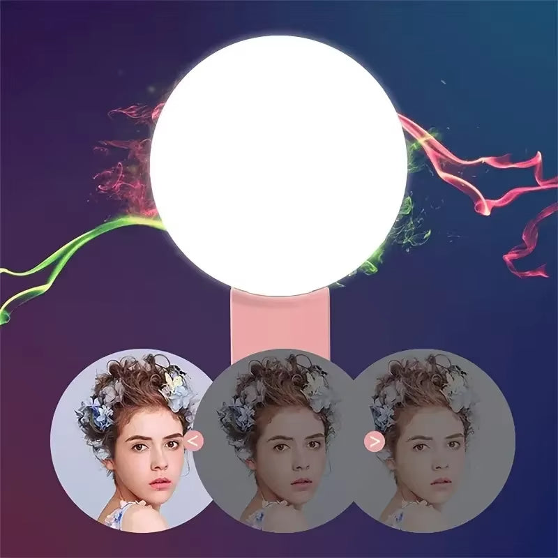 Clip-On Selfie Ring Light – USB Rechargeable | 3 Brightness Levels