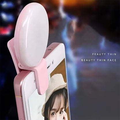 Clip-On Selfie Ring Light – USB Rechargeable | 3 Brightness Levels