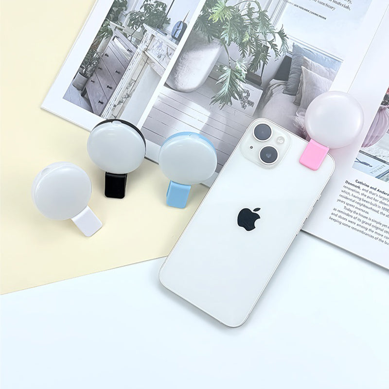 Clip-On Selfie Ring Light – USB Rechargeable | 3 Brightness Levels