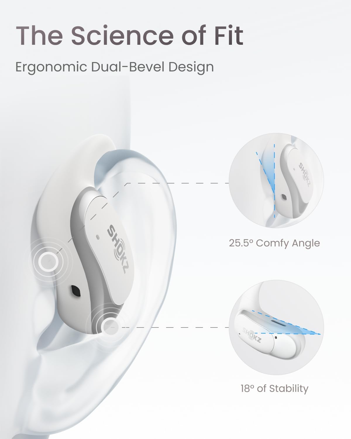 Shokz OpenFit Air Open-Ear Wireless Earbuds – White