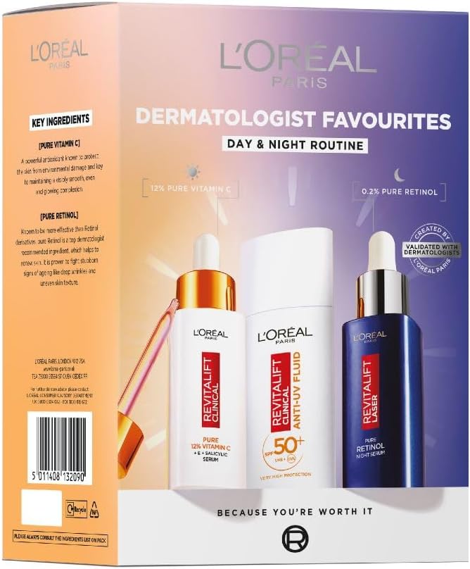 L’Oréal Paris Dermatologist Favourites – Day & Night Routine (3 Products)