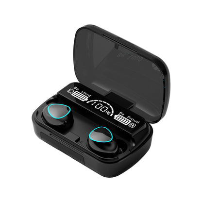 M10 Earphones – Front View of Charging Case
