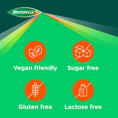 Berocca Orange Effervescent Tablets 60 Pack | Energy Release & Mental Performance