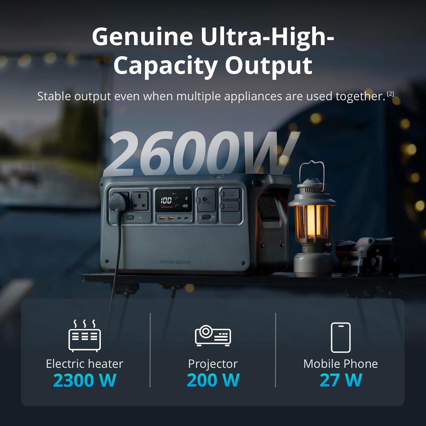 DJI Power 1000 V2 (1024Wh) Portable Power Station – 2600W LFP