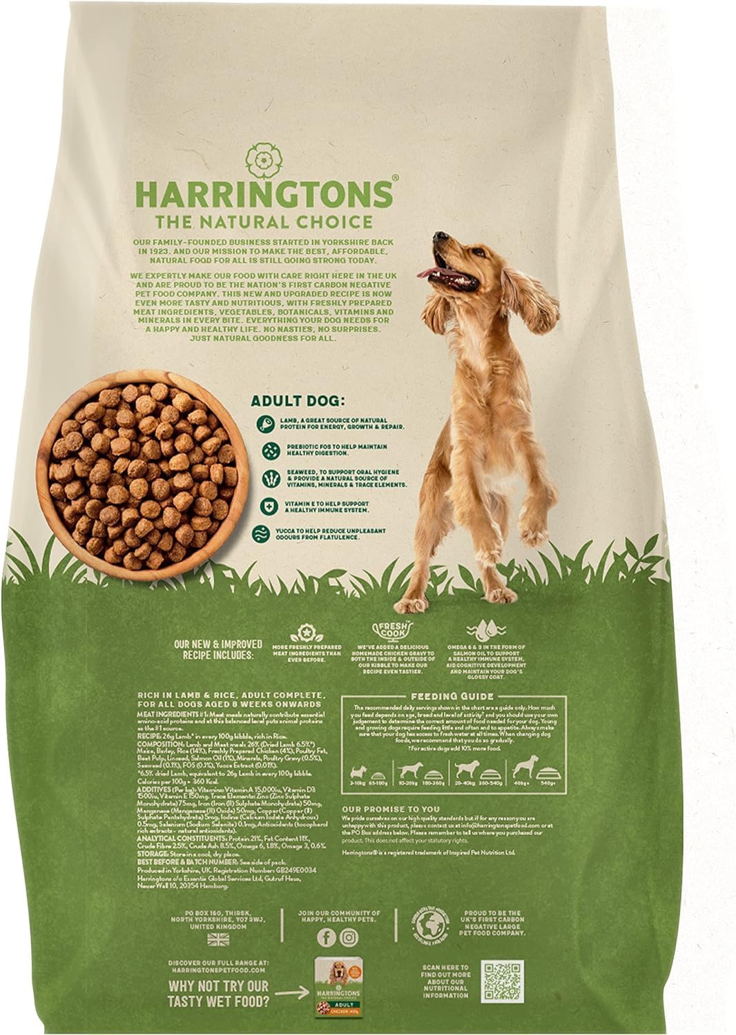 Harringtons Complete Dry Adult Dog Food Lamb & Rice 18kg