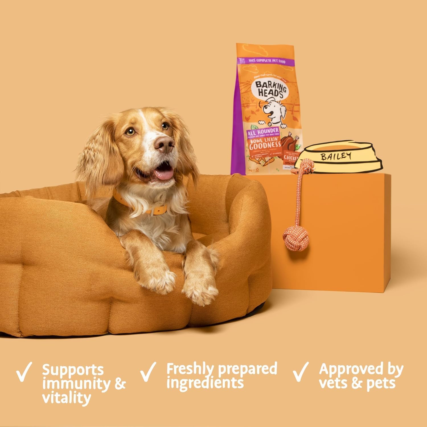 Barking Heads Chicken Dry Dog Food 2kg – Single or Twin Pack