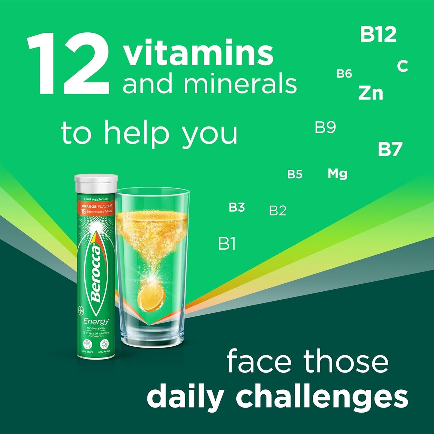 Berocca Orange Effervescent Tablets 60 Pack | Energy Release & Mental Performance