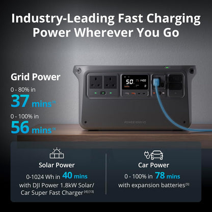 DJI Power 1000 V2 (1024Wh) Portable Power Station – 2600W LFP