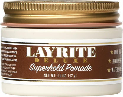 Layrite Superhold Pomade 42g | High Hold | Water Soluble | Medium Shine