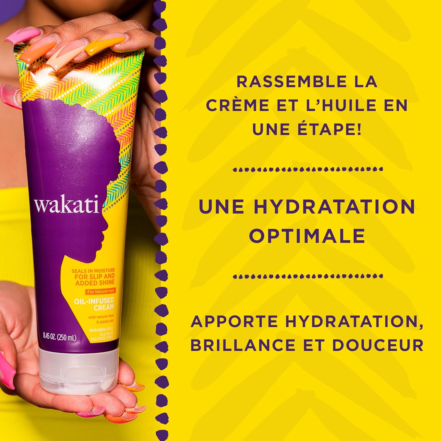 Wakati Oil-Infused Moisturising Detangling Curl Defining Cream 250ml (3 Pack)