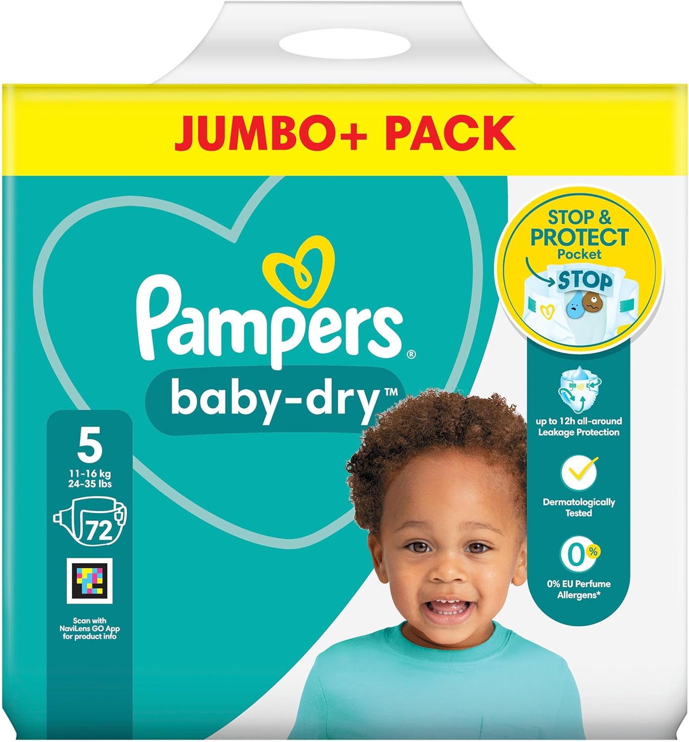 Pampers Baby-Dry Size 5 Nappies – Jumbo & Monthly Packs (11–16kg)