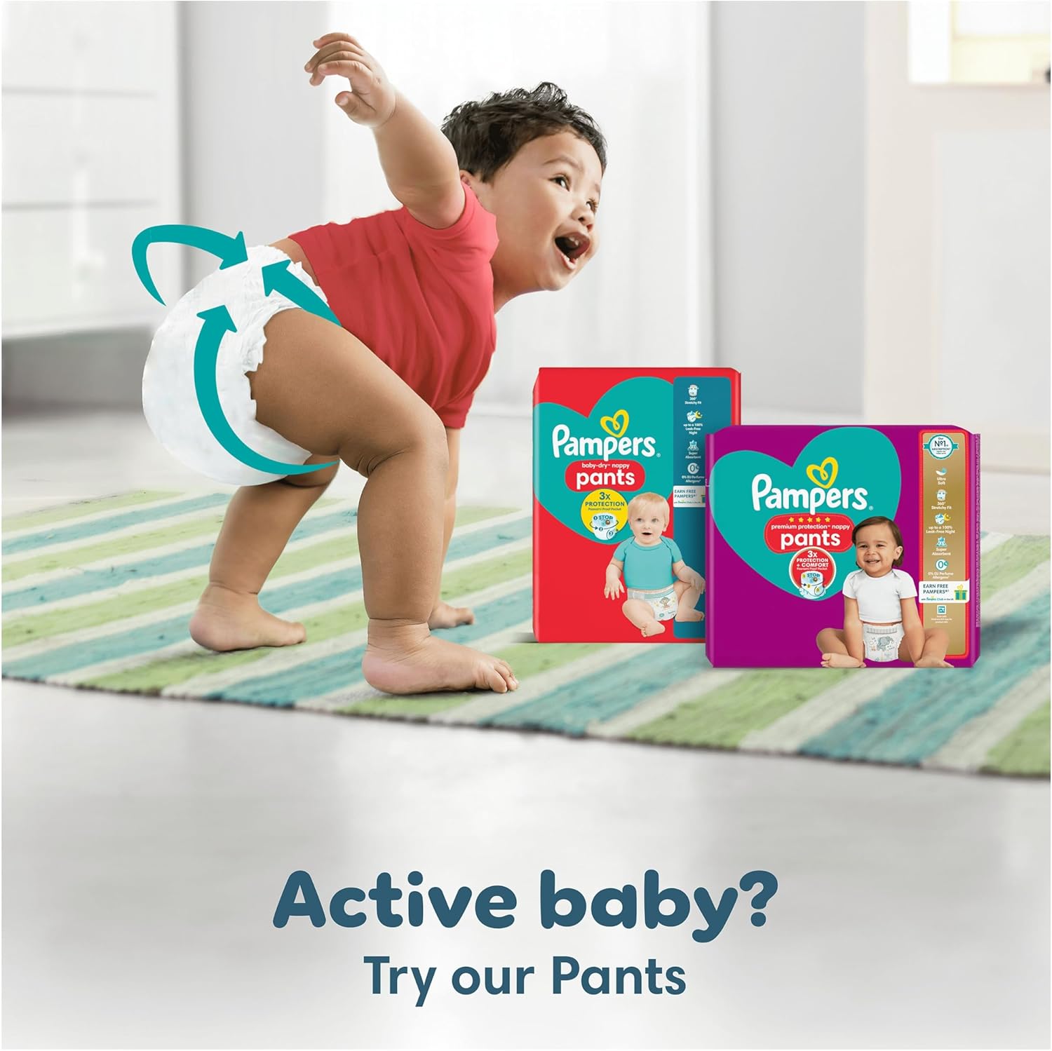 Pampers Premium Protection Size 5 Nappies – 32 to 128 Nappy Packs (11–16kg)