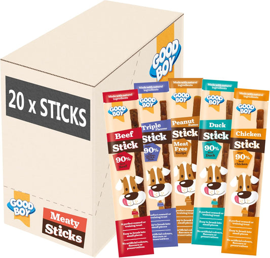 Good Boy Meaty Sticks Variety Pack – 5 Flavours – 20 × 15 g