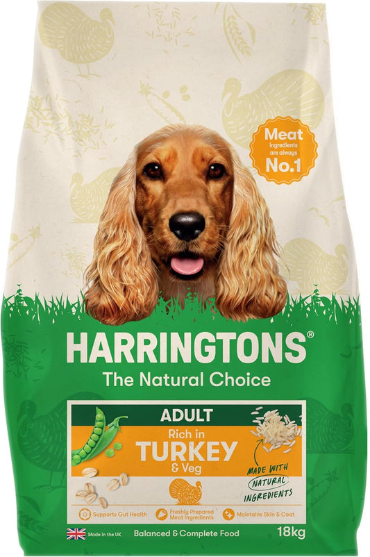 Harringtons Complete Dry Adult Dog Food Turkey & Veg 18kg