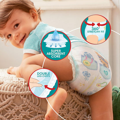 Pampers Baby-Dry Nappy Pants Size 8 – 117 Pack (Monthly Box)