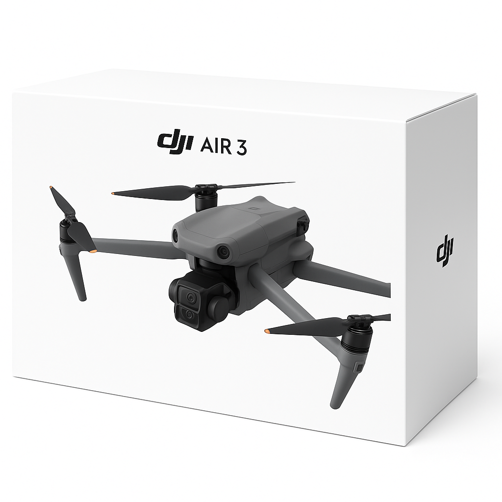 DJI Air 3 Drone with RC-N2 – Dual-Camera 4K HDR, 46-Min Flight, UK Stock