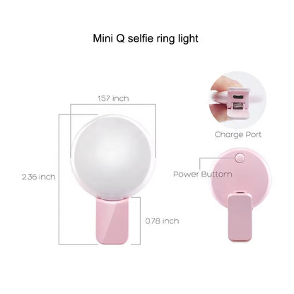 Clip-On Selfie Ring Light – USB Rechargeable | 3 Brightness Levels