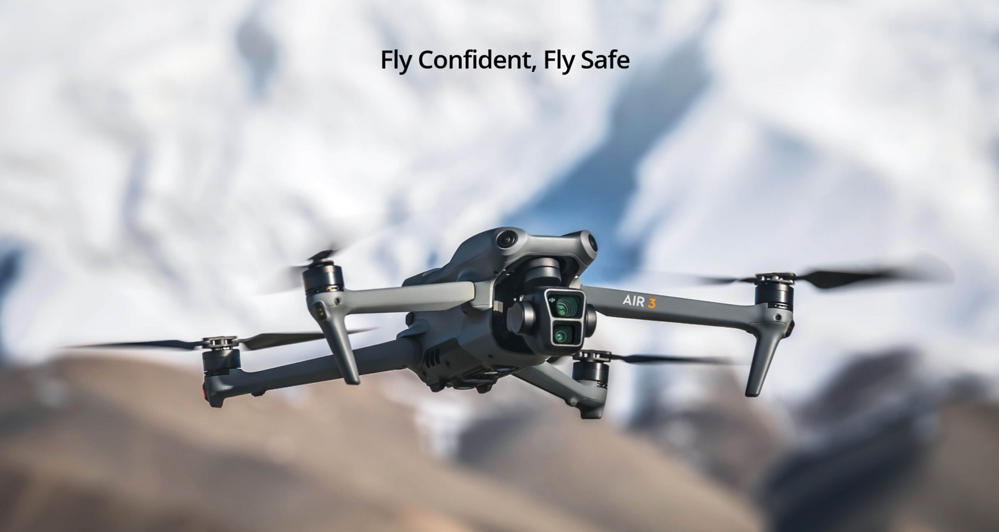 DJI Air 3 Drone with RC-N2 – Dual-Camera 4K HDR, 46-Min Flight, UK Stock