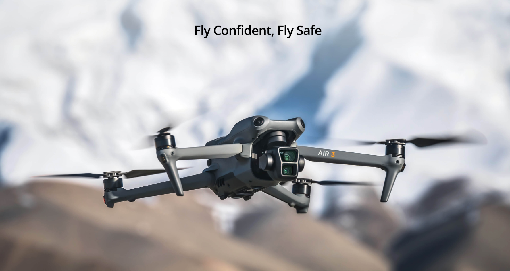 DJI Air 3 Drone with RC-N2 – Dual-Camera 4K HDR, 46-Min Flight, UK Stock