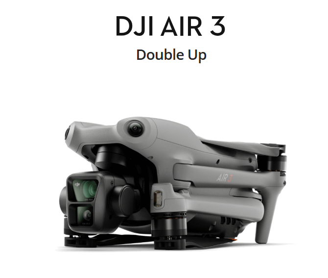 DJI Air 3 Drone with RC-N2 – Dual-Camera 4K HDR, 46-Min Flight, UK Stock