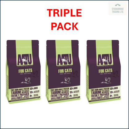 AATU 85/15 Grain Free Duck Dry Cat Food – 1kg to 4kg Packs
