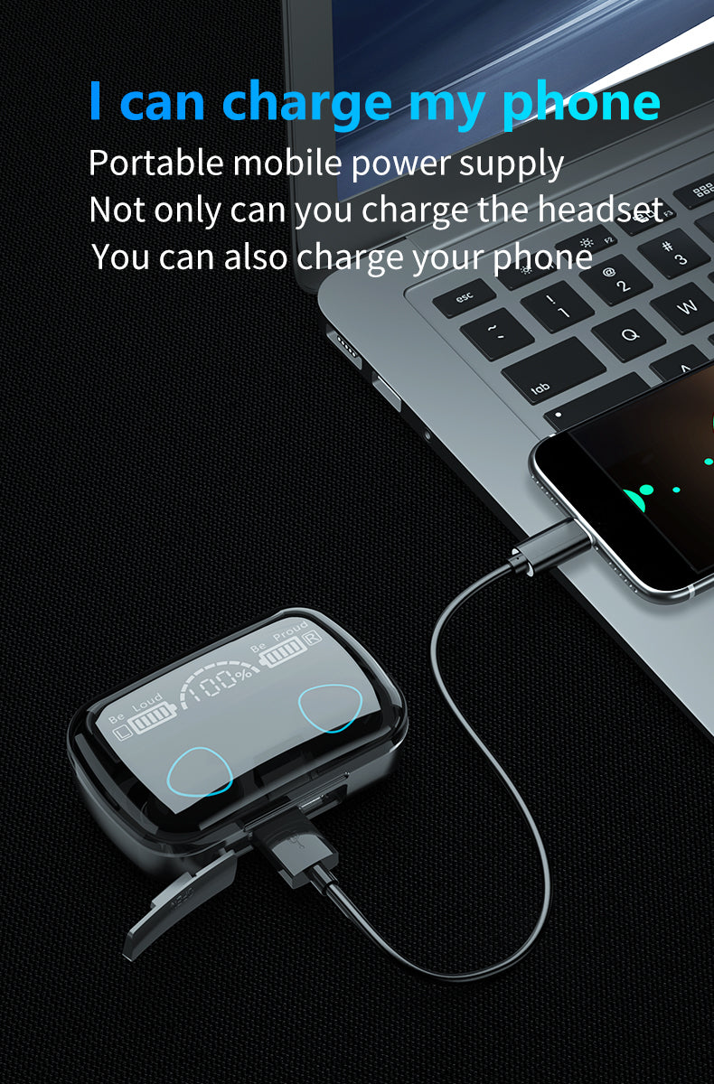 M10 Earphones – Built-in High-Capacity Lithium Battery for Travel
