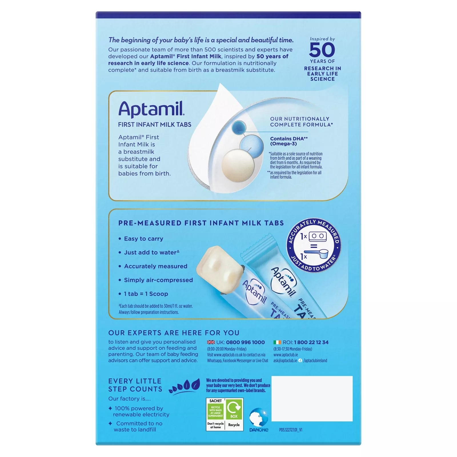 Aptamil 1 From Birth Infant Milk Tabs (480 Tabs)